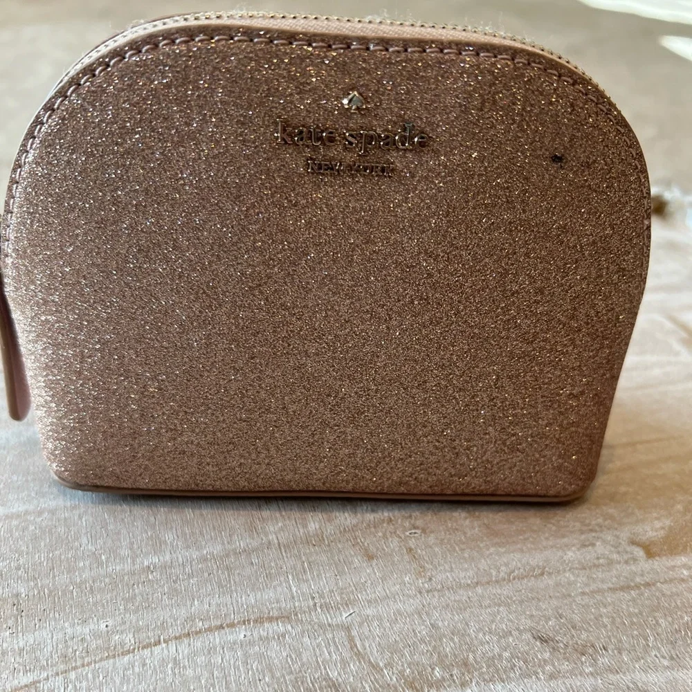 Kate Spade Small Glitter Cosmetic Bag